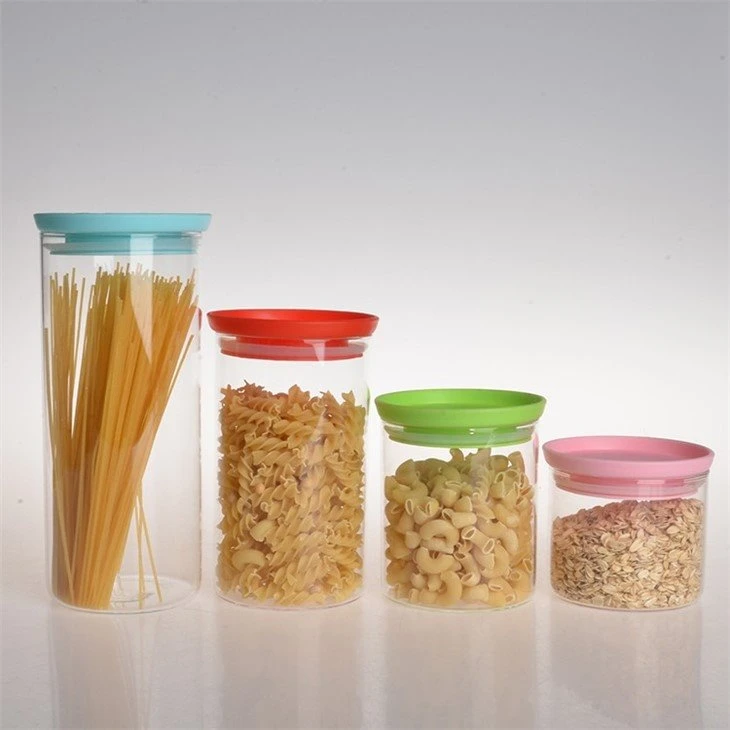 Food grade round glass jar with lid4