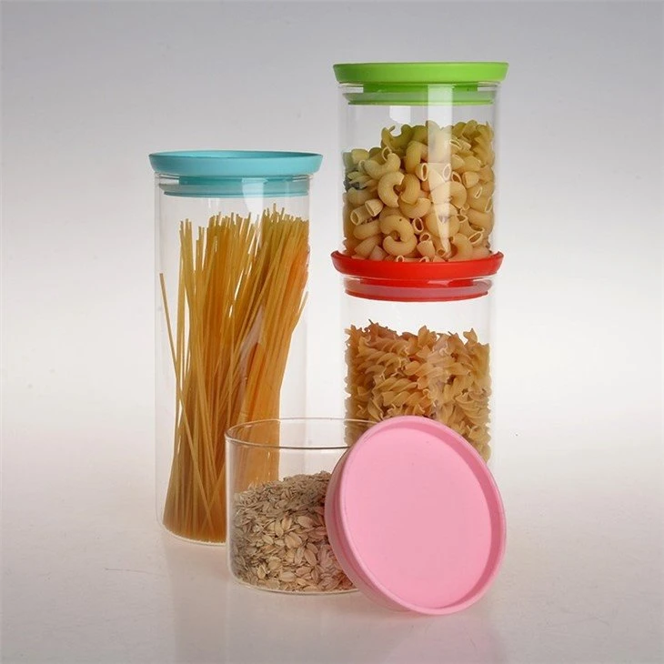 Food grade round glass jar with lid3