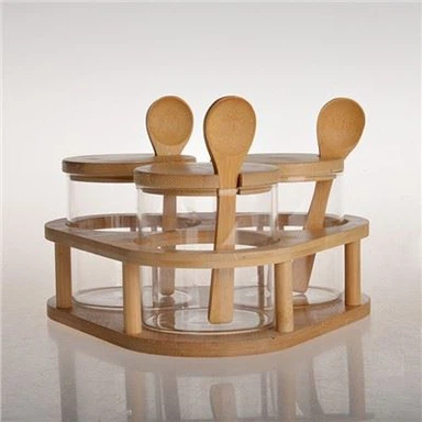 Bamboo Lid Storage Jars