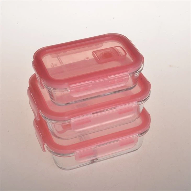 3 Pack Glass Lunch Box Containers With Lids