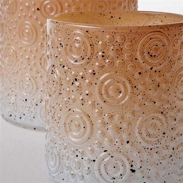 Glass Candle Holder Candle Jar With Color