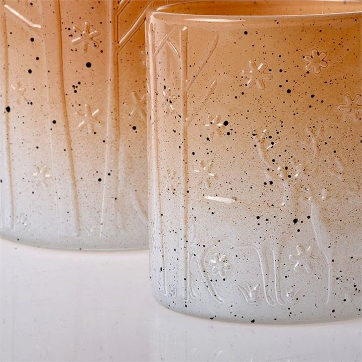 Glass Candle Holder Candle Jar With Color