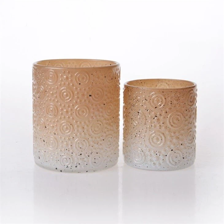 Glass Candle Holder Candle Jar With Color