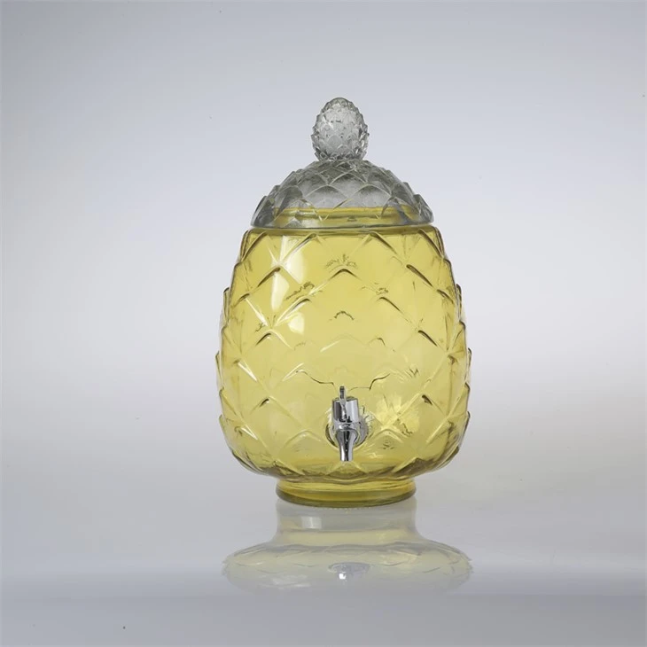 Pineapple Glass Drink Dispenser
