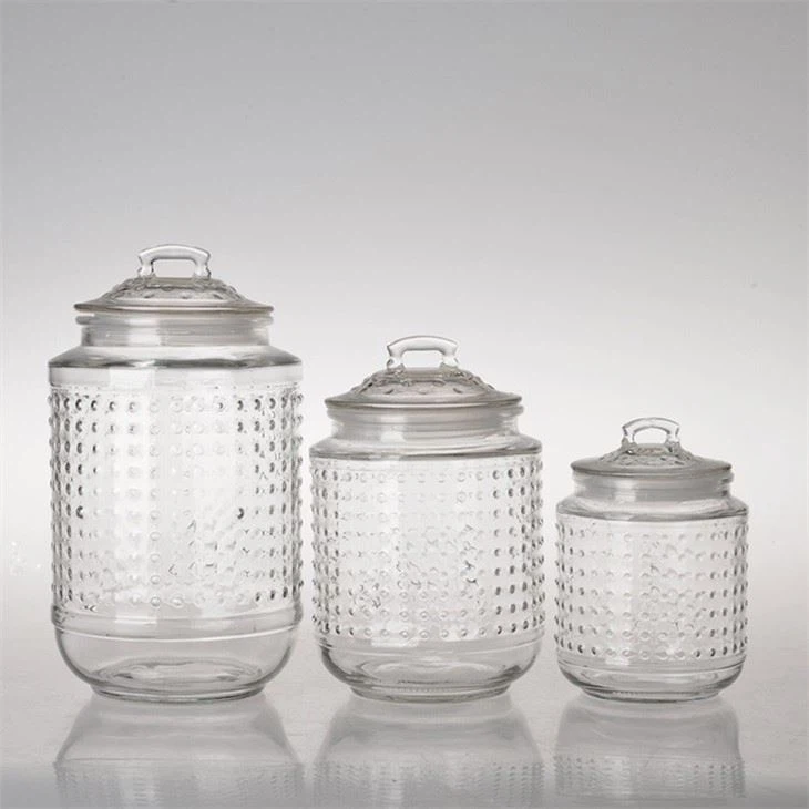 Set Of 2 Glass Jar With Lid