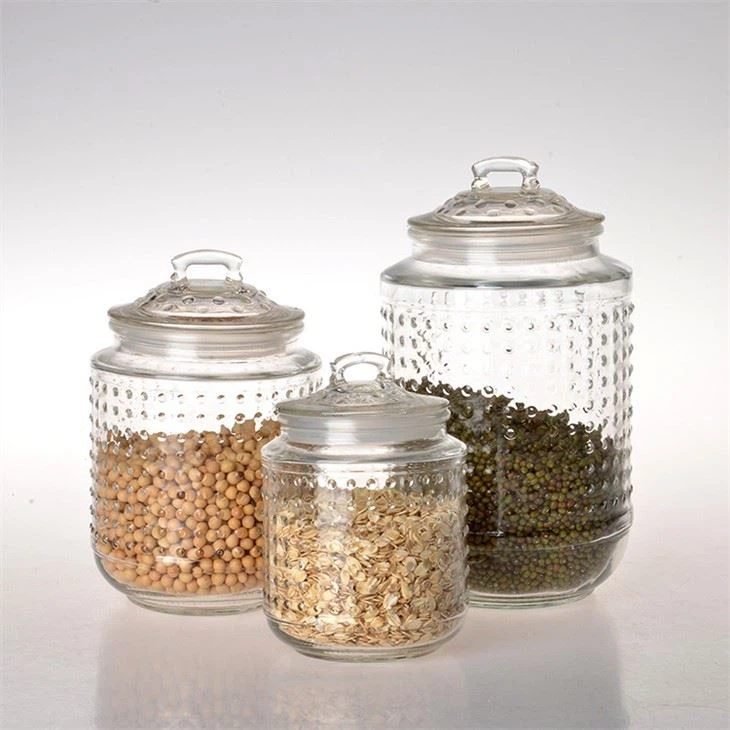 Set Of 2 Glass Jar With Lid
