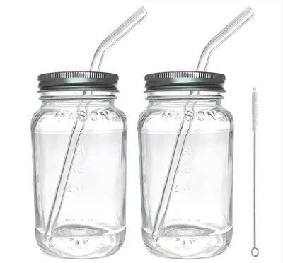 16 OZ Mason Jar With Metal Lid