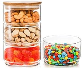 4 Tier Stacking Glass Jars