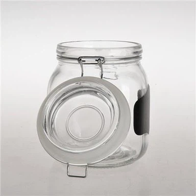 5 Piece Glass Jars with Flip Top Lids