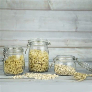 Air Tight Glass Jar Storage With Glass Lid