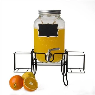 Mason Jar Drinking Dispenser with base