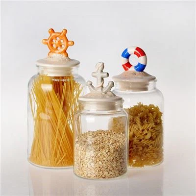 Clear Sealed Storage Jar with Lid