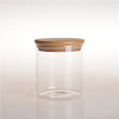 Glass jar Bamboo Lid