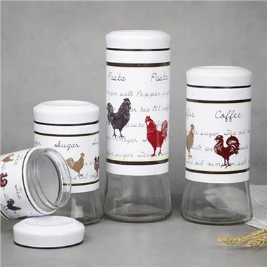 Tea Coffee Sugar Glass Jars