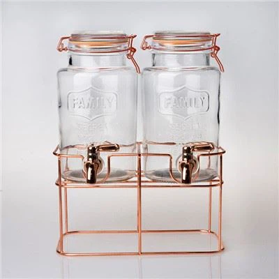 Glass Drink Dispenser Set with Tap