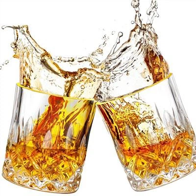 Crystal checkered Whiskey Glasses