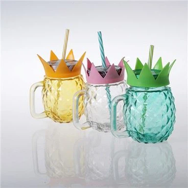 Pineapple Mason Drinking Jar