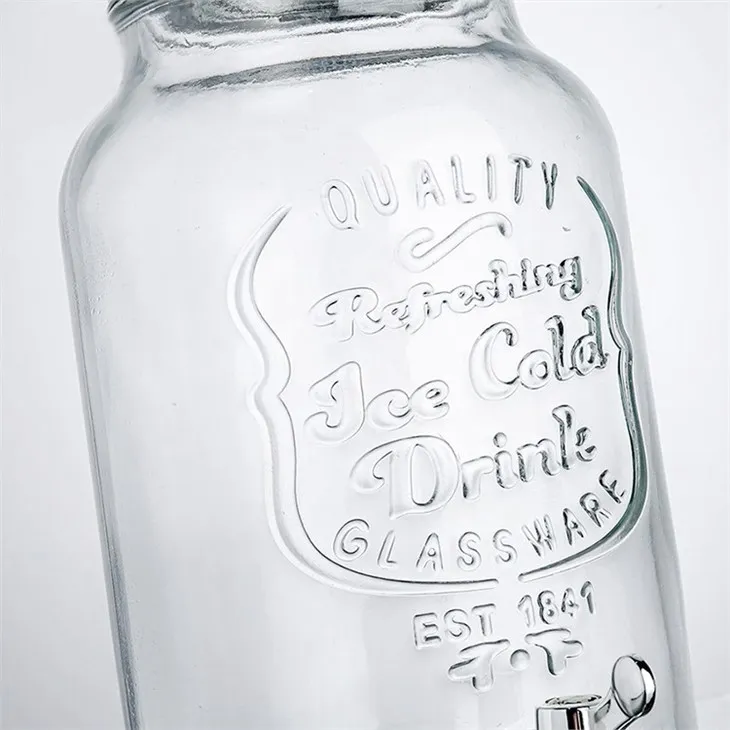 Glass Water Dispenser With Lid