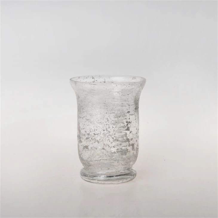 Crackle Glass Candle Holder
