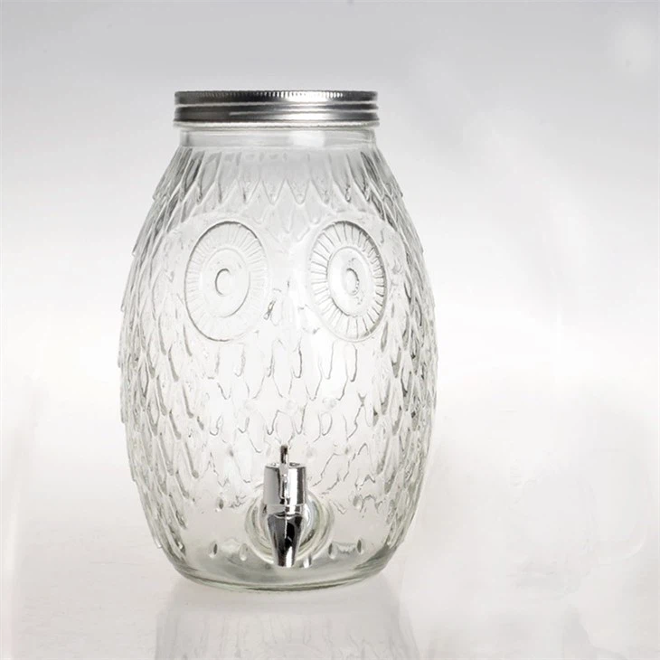 Round Glass Beverage Dispenser