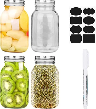 32 OZ Mason Storage Jar With Lid