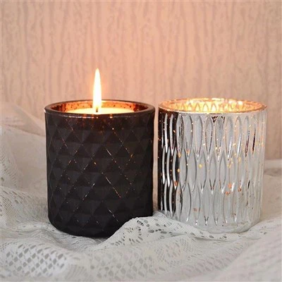 Amber Glass Candle Jars