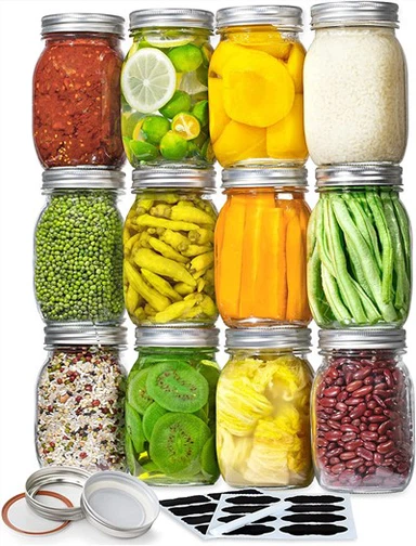 Large Square Glass Containers with Lids