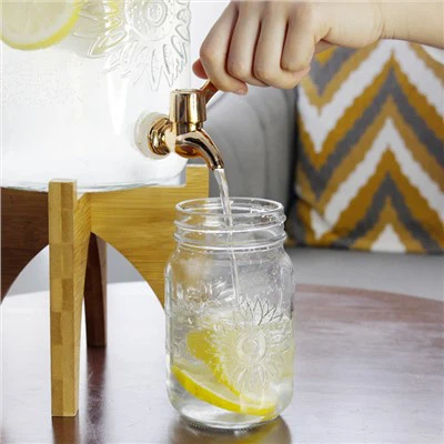 Glass Mason Jar With Lids PP straw
