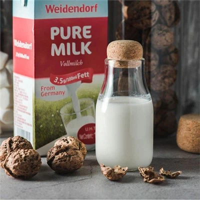 Glass Milk Jar with Cork