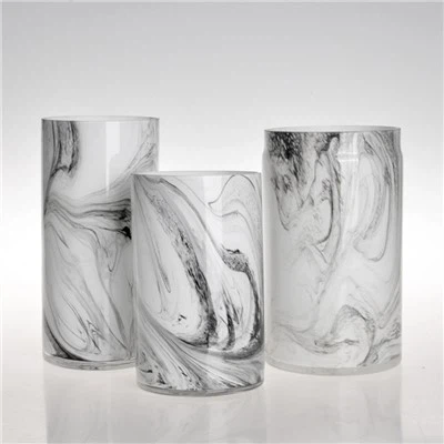 Ink Stripe Glass Vase