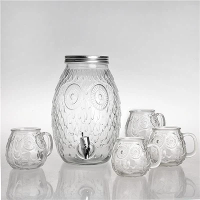 Round Glass Beverage Dispenser