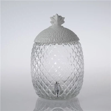Glass water dispenser with spigot