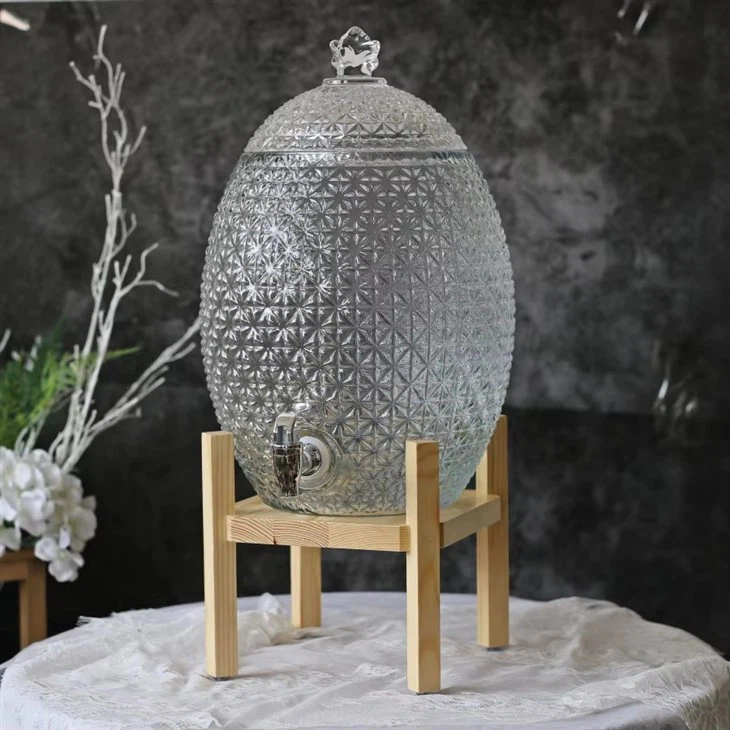 Water Juice Clear Glass Dispenser