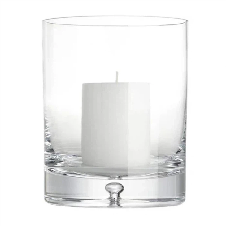 Crystal Glass Cylinder Tea Light Holder