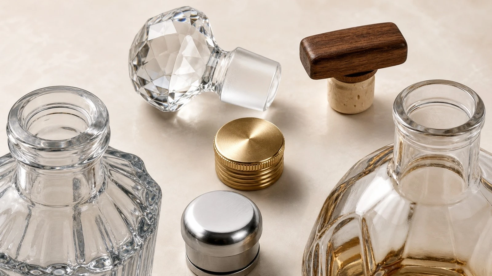 Custom barware stoppers, lids, and caps Custom barware stoppers, lids, and caps