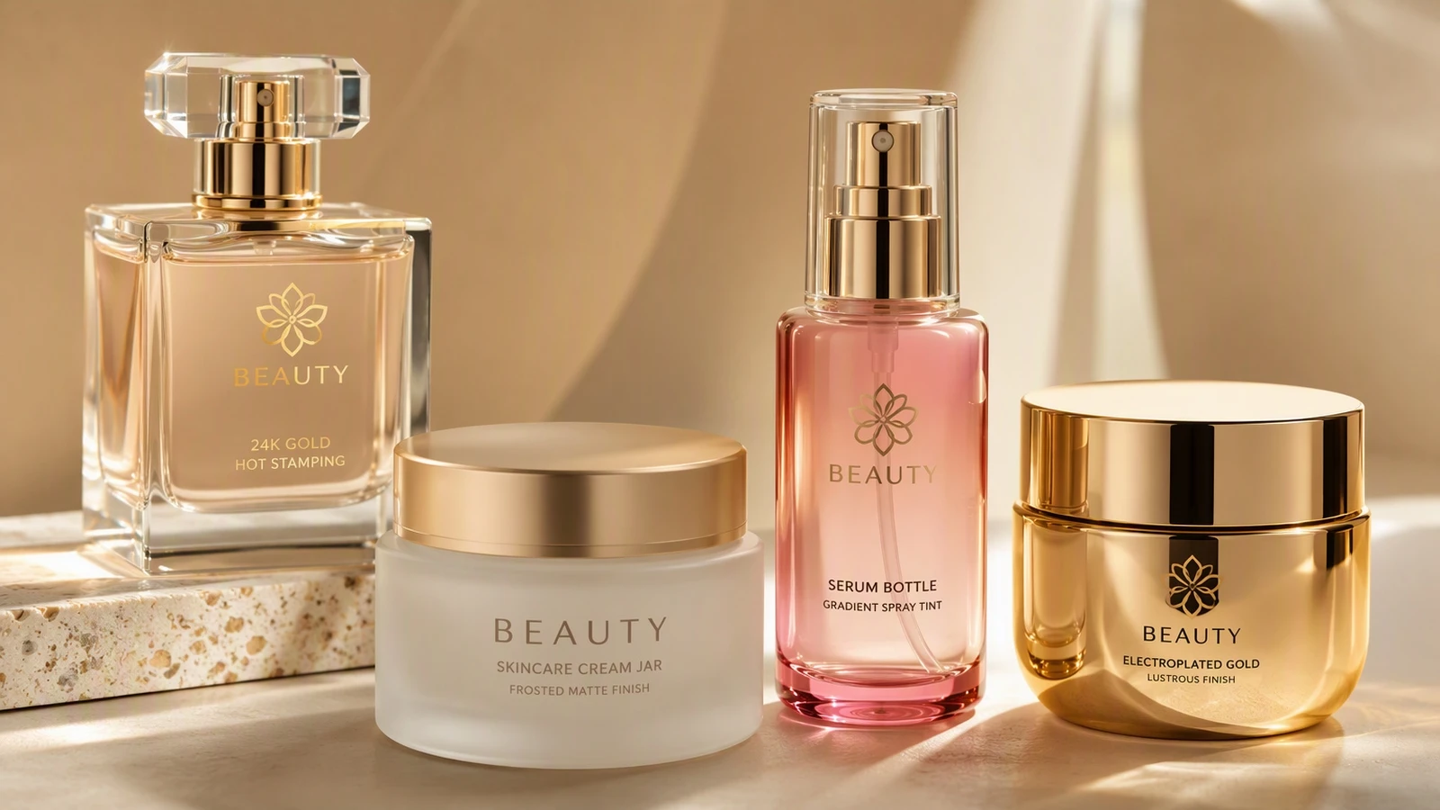 Custom decoration and finish for perfume and cosmetic packaging Custom decoration and finish for perfume and cosmetic packaging