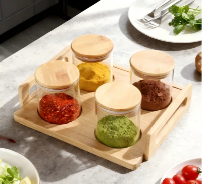 4-Piece High Borosilicate Storage Jar Set