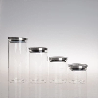 Large Storage Jars With Metal Lids