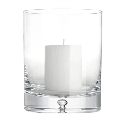 Crystal Glass Cylinder Tea Light Holder